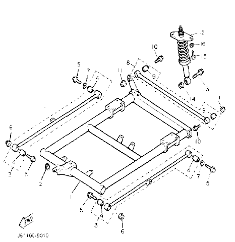 1990-1992 G5E Sun Classic 36V Electric - Rear Shocks - Electric