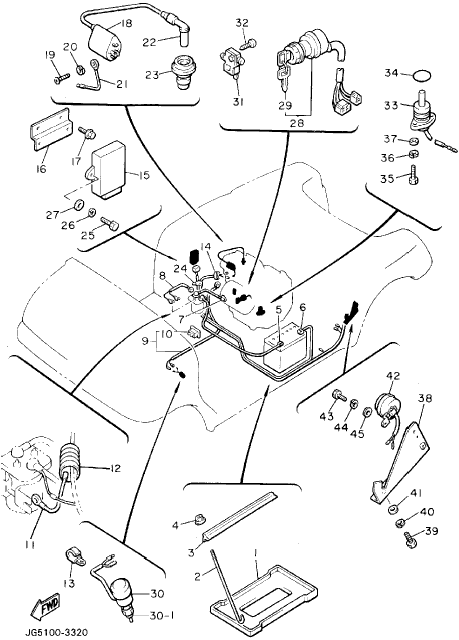 1991-1995 G9A Fleet Master Gas - Electrical 2 - 1991-1995 ... columbia golf cart wiring diagram 