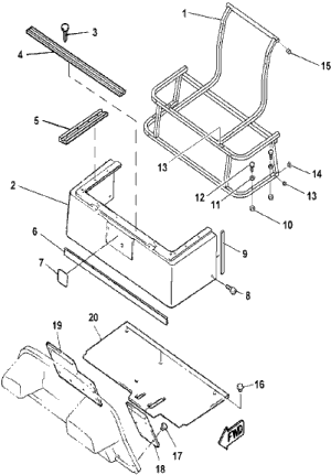 2000-2002 G20A Concierge 4 Forward - Intermediate Body - Gas - YAMAHA