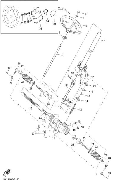 21+ Ezgo Steering Parts Diagram