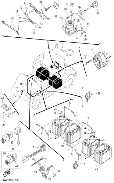 Yamaha Golf Cart Ydre Wiring Diagram - Wiring Diagram