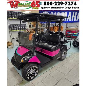 2025 EFI Custom Black, Hot Pink and Turquoise Golf Car Yamaha Drive² Gas