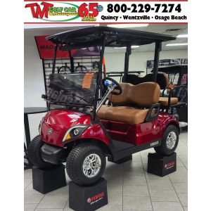New Upgraded 2026 EFI Candy Apple Red Golf Car Yamaha Drive² Gas