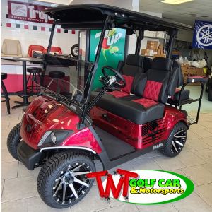 SOLD- Red 2021 Punishment Yamaha Drive2 Gas Golf Car