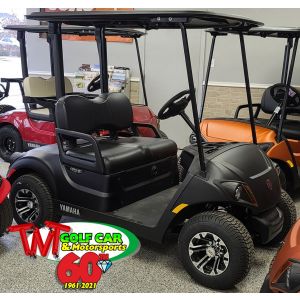 SOLD- Matte Black Custom 2021 Yamaha Drive2 PowerTech AC PTV Electric Golf Car