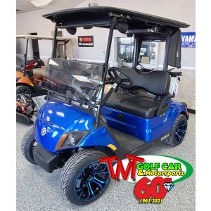 SOLD- Aqua Blue 2021 Yamaha Drive² Powertech PTV AC 48V Electric Golf Car