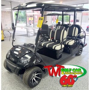 SOLD- 2021 ICON 6-passenger Street Legal 48 volt LSV, Black and White