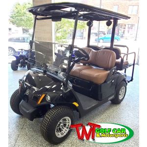 SOLD- New Upgraded Black and Brown 2022 Yamaha Drive² Quietech PTV EFI Gas Golf Car with IRS