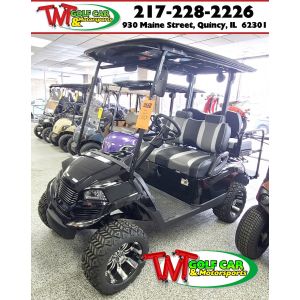 2016 Lifted Black Havoc Body gas Yamaha Drive Golf Car with upgraded seats and top