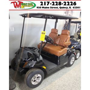 Brand New Black 2022 Yamaha Drive² Quietech PTV EFI Gas Golf Car