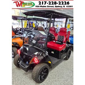 Brand New Upgraded Black and Red 2022 Yamaha Drive² Quietech PTV EFI Gas Golf Car