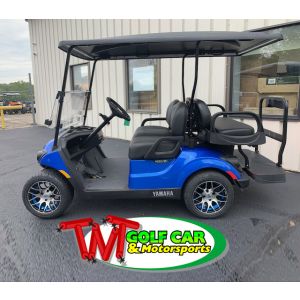 SOLD- New Custom 2021 Aqua Blue Yamaha Drive² PowerTech AC IRS PTV 48 volt electric golf car