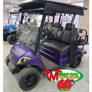 SOLD- Purple Demo 2018 Yamaha Drive² Fleet QuieTech EFI Gas Golf Car