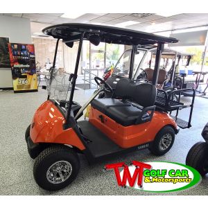 SOLD- Custom Painted Orange 2021 Yamaha Drive 2 Fleet EFI Golf Car