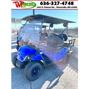 Aqua Blue 2022 Street Legal Yamaha Drive² QuieTech PTV EFI Gas Golf Car with IRS