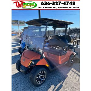 Atomic Orange Street Legal 2023 Yamaha Drive² QuieTech PTV EFI Gas Golf Car with IRS