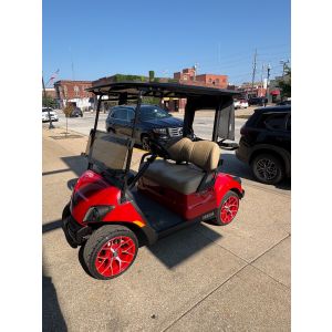 NEW 2024 Arsenal Red Yamaha Drive² Powertech PTV Lithium AC 48V Electric Golf Car
