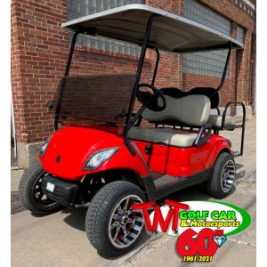 SOLD- Custom Red Lifted 2013 Yamaha Drive DC Electric Golf Car