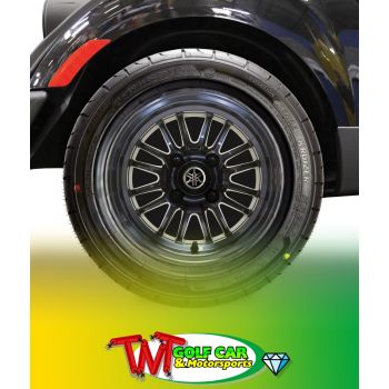 Passenger Side 12" 16-Spoke V-Series PTV Radial Alloy Wheel Assembly for Yamaha Golf Car