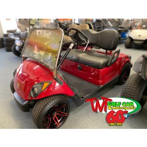 SOLD- 2016 AC Lowered Cherry Red Yamaha Drive2 Golf Car